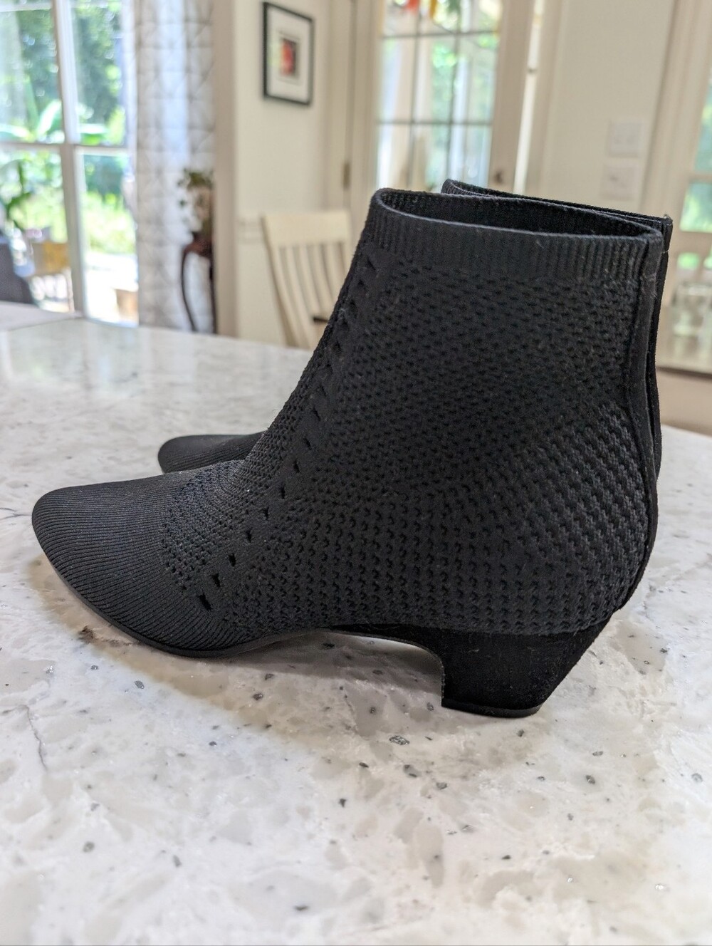 Eileen Fisher Purl Sock Bootie Black Size 8 - Picture 3 of 6